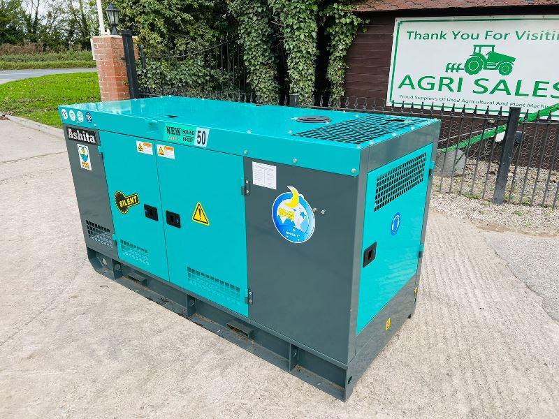 BRAND NEW ASHITA AG3-50 50KVA SILENT RUN GENERATOR *YEAR 2023, CHOICE OF 2*