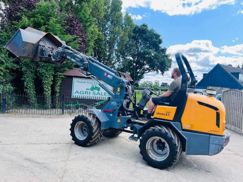GIANT V6004 4WD TELEHANDLER *YEAR 2012, ONLY 1025 HOURS* C/W BUCKET*VIDEO*