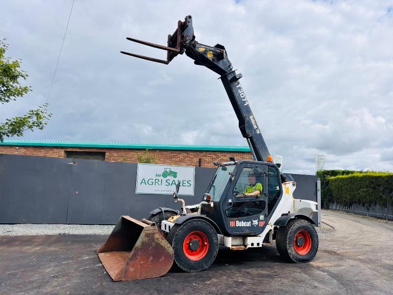 BOBCAT T3071 TELEHANDLER*C/W PALLET TINES AND BUCKET*VIDEO*