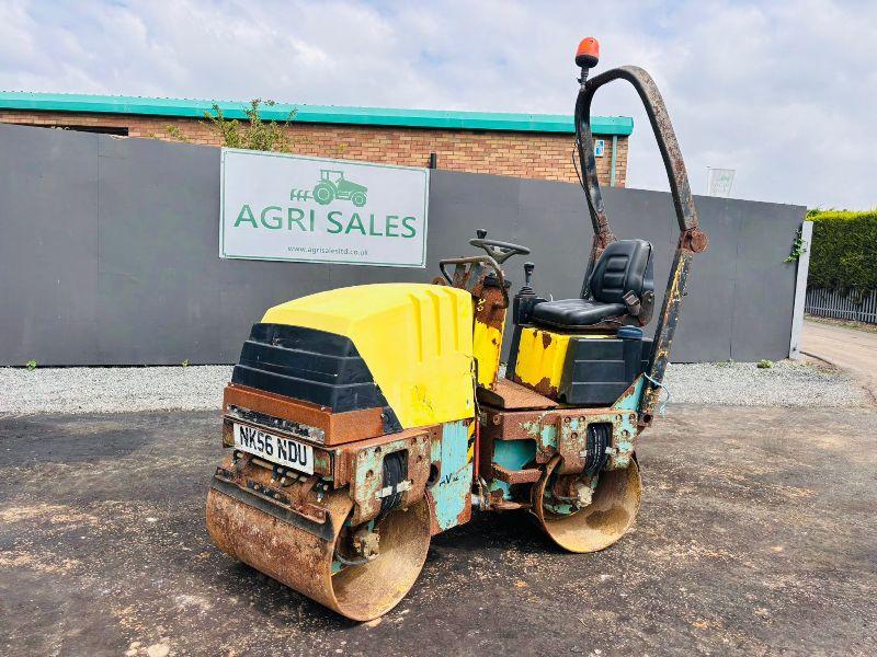 AMMANN AV12-2 VIBRATING DOUBLE DRUM ROLLER*C/W ROLL BAR*VIDEO*
