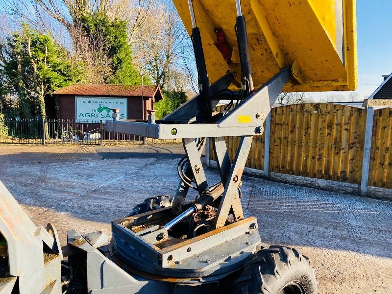 THWAITES 3 TON HIGH LIFT , SWIVEL TIP DUMPER C/W 3 CYLINDER PERKINS ENGINE