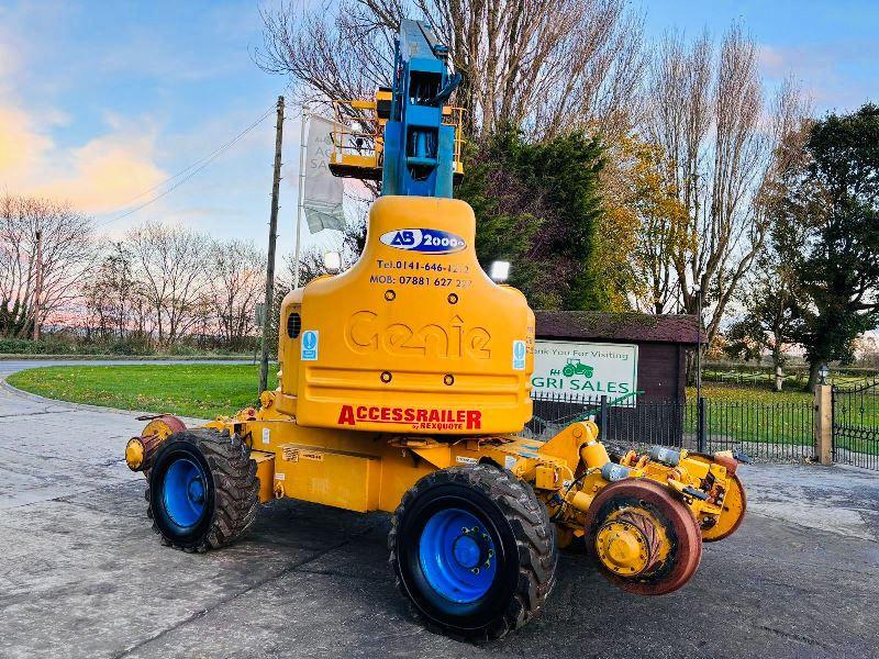 GENIE Z-60/34 4WD ARTICULATED RAIL ROAD BOOM LIFT * 20.3 METER REACH *VIDEO*