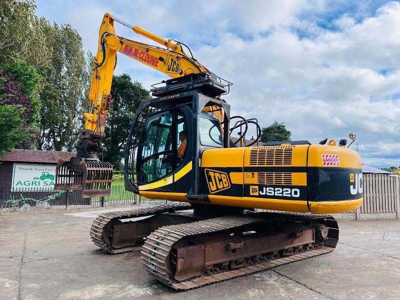 JCB JS220 TRACKED EXCAVATOR *4737 HOURS* C/W QUICK HITCH & ROTATING SELECTOR GRAB *VIDEO*