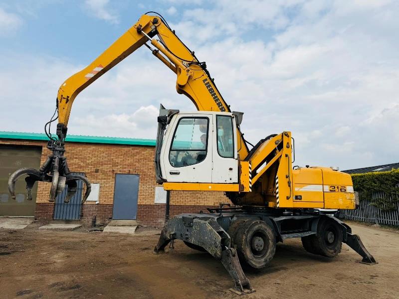 LIEBHERR 316 HRC SCRAP HANDLER*C/W ROTATING SCRAP GRAB*VIDEO*