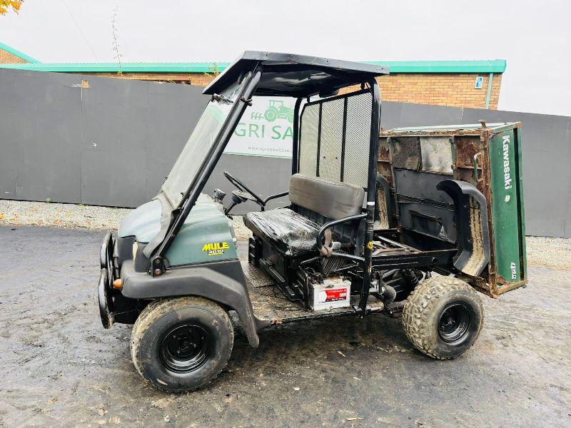 KAWASAKI 3010 MULE 4WD DIESEL UTILITY VEHICLE*REAR TIP*VIDEO*