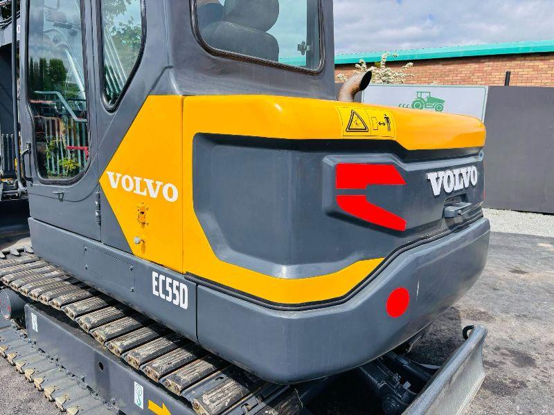 VOLVO EC55D RUBBER BLOCK TRACKS EXCAVATOR *YEAR 2017*C/W BUCKET*VIDEO*
