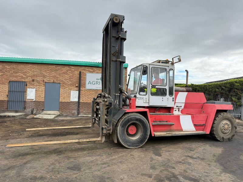 KALMAR DC16-1200 FORKLIFT*C/W FORK POSITIONER*VIDEO*