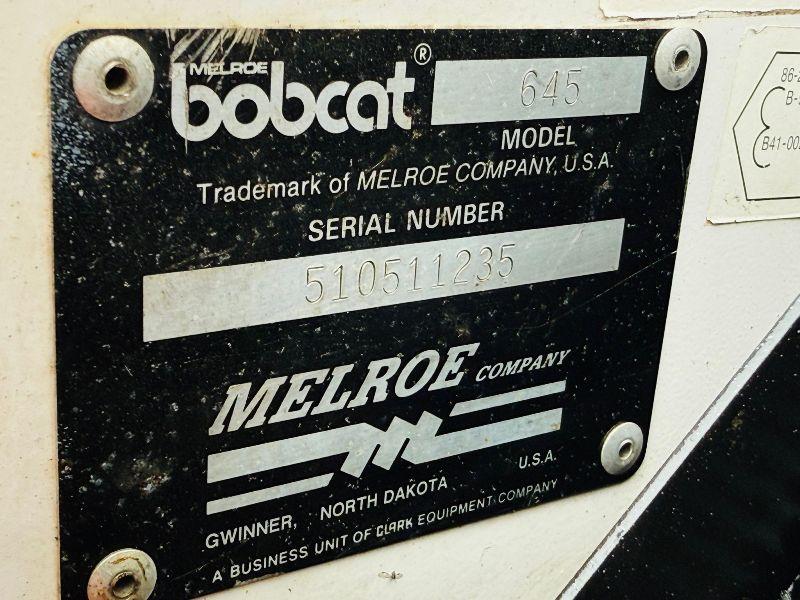 BOBCAT 645 WHEELED SKIDSTEER*C/W BUCKET*3835 HOURS*VIDEO*