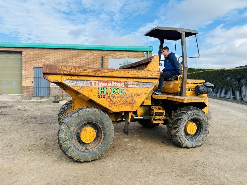 THWAITES 7 TONNE STRAIGHT TIP DUMPER*C/W PERKINS ENGINE*VIDEO*