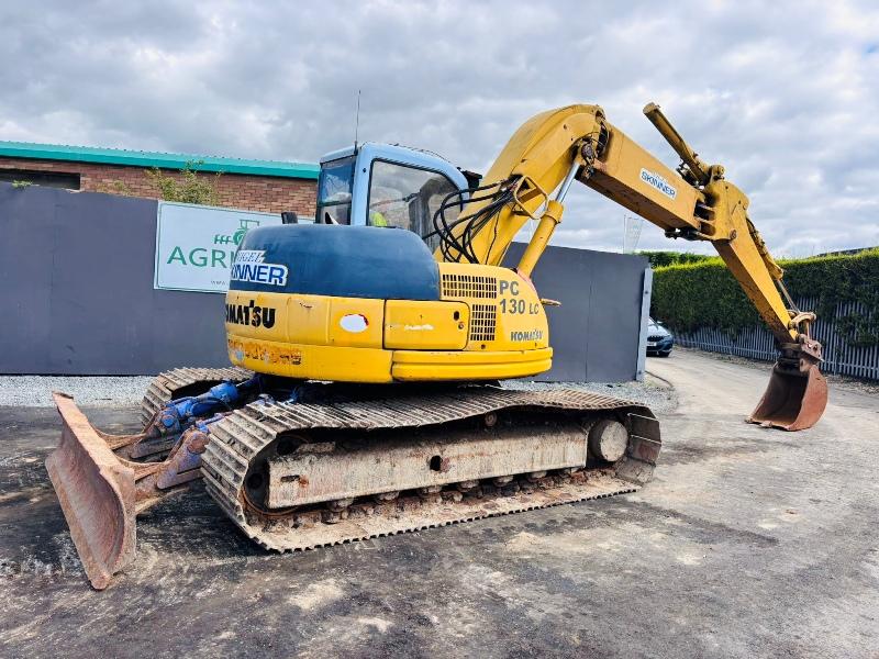 KOMATSU PC130 LC TRACKED EXCAVATOR*C/W OFFSET BOOM*VIDEO*