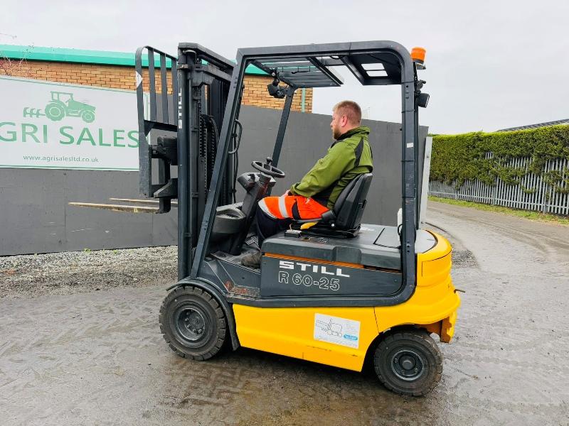 STILL R60-25 ELECTRIC FORKLIFT*C/W PALLET TINES*VIDEO*