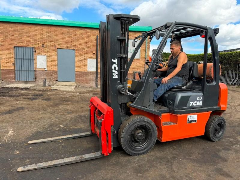 TCM U1D2A20LH FORKLIFT*C/W FORK POSITIONER*YEAR 2021*VIDEO*