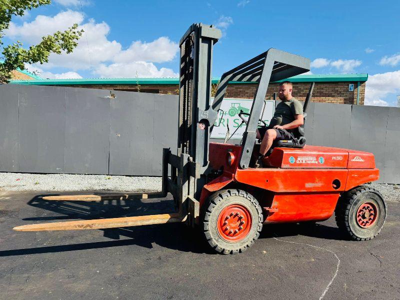 LINDE H50 FORKLIFT*C/W PALLET TINES*VIDEO*