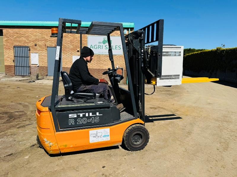 STILL R20-15 ELECTRIC FORKLIFT*C/W TINE EXTENSIONS*VIDEO*