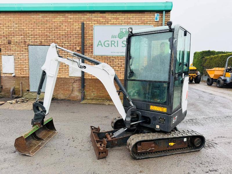 BOBCAT E17 EXCAVATOR*1503 HOURS*YEAR 2019*C/W BUCKET*VIDEO*