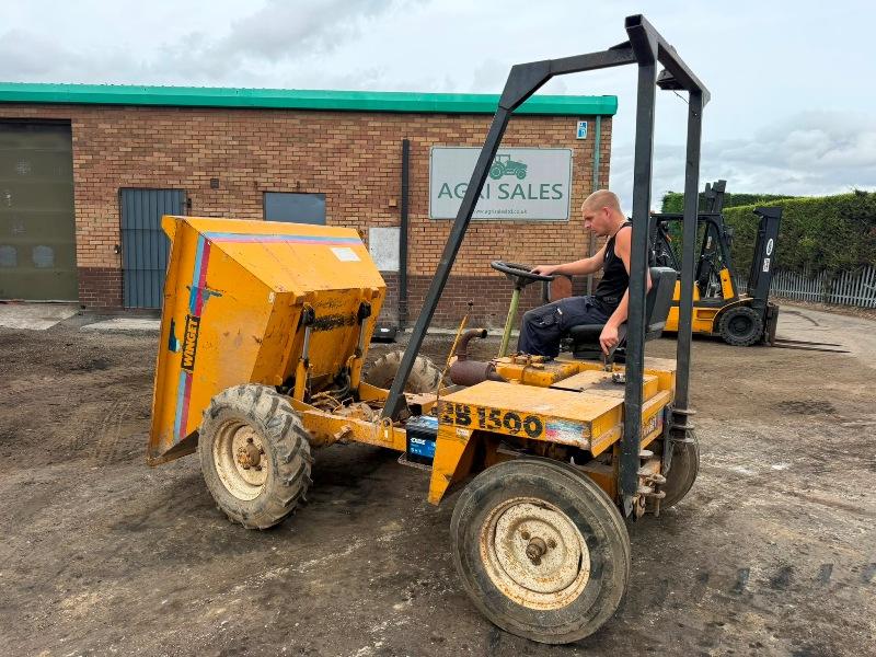 WINGET 2B1500 STRAIGHT TIP DUMPER*C/W ROLL BAR*VIDEO*