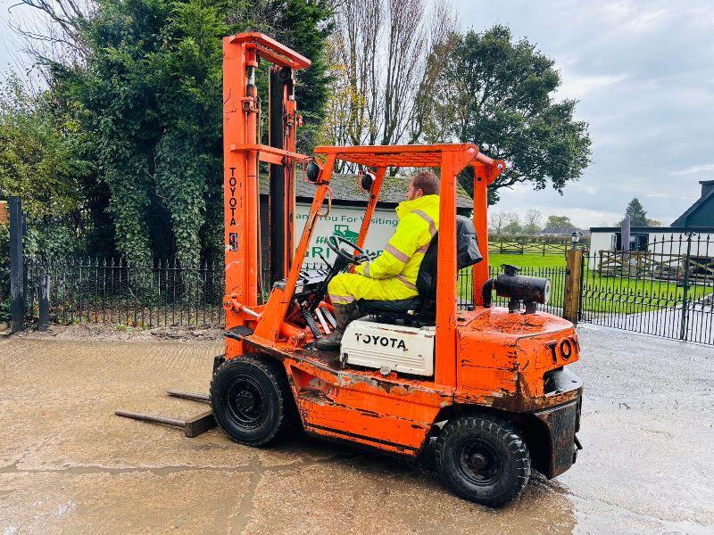 TOYOTA 4FD25 DIESEL FORKLIFT C/W 2 STAGE MAST *VIDEO*