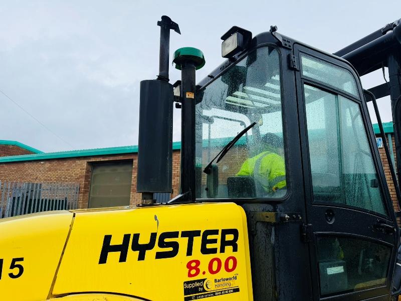 HYSTER H8.00XM 2 STAGE MASTED FORKLIFT*C/W SIDESHIFT*