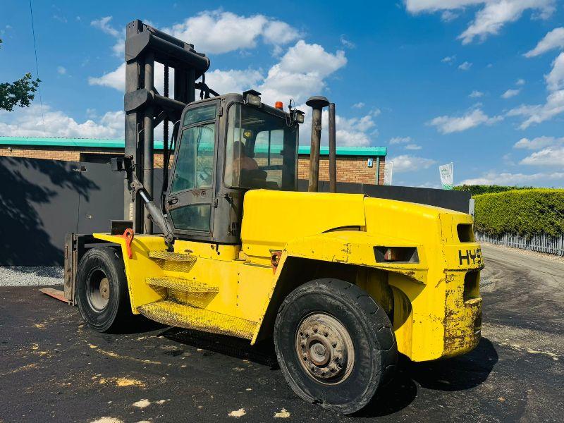 HYSTER H12.00 12 TONNE FORKLIFT 2 STAGE MAST*C/W PALLET TINES*VIDEO*