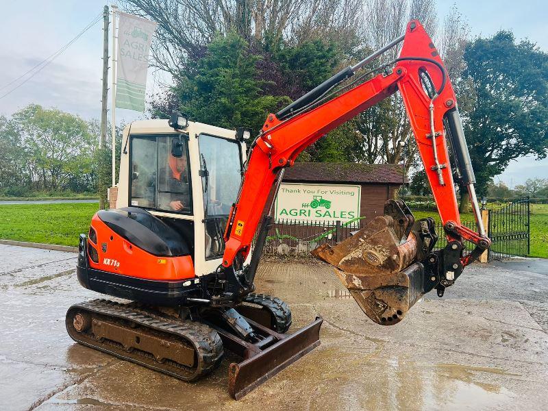 KUBOTA KX71-3 EXCAVATOR *YEAR 2012, 4178 HOURS* C/W 3 X BUCKETS *VIDEO*