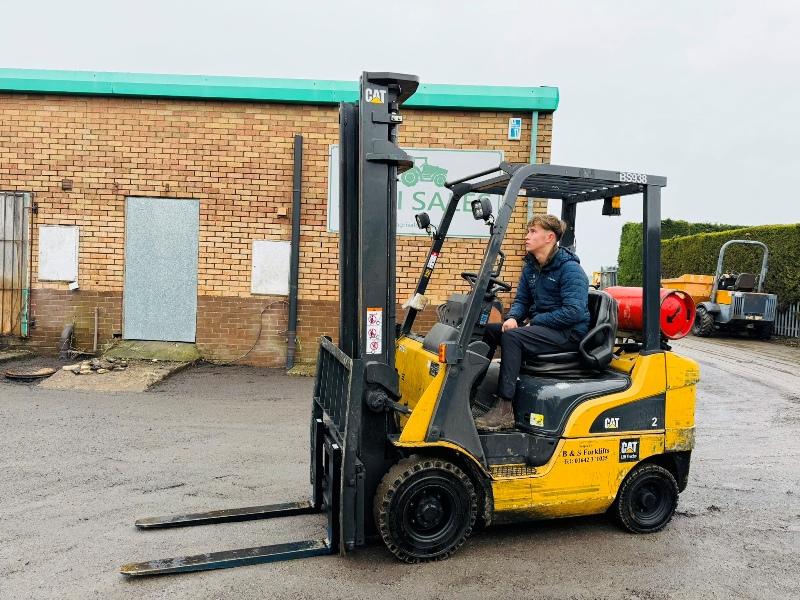 CATERPILLAR GP20NT FORKLIFT*YEAR 2015*C/W PALLET TINES*VIDEO*