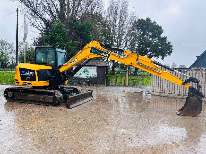 JCB 86C-2 EXCAVATOR *ZERO SWING, YEAR 2021, 2294 HOURS* C/W QUICK HITCH *VIDEO*