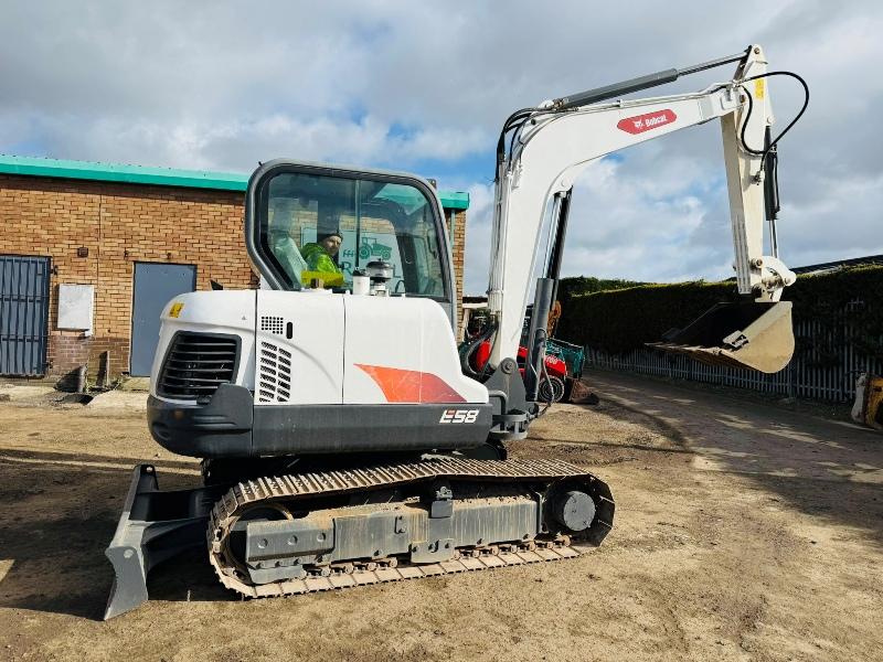 BOBCAT E58 EXCAVATOR*YEAR 2018*C/W BUCKET*VIDEO*
