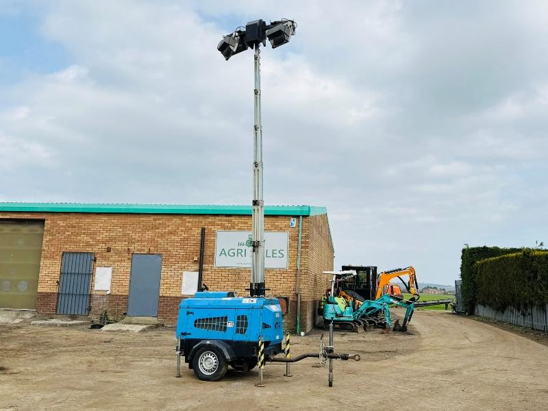 VT1 LIGHTING TOWER *C/W 3 CYLINDER KUBOTA ENGINE*VIDEO*