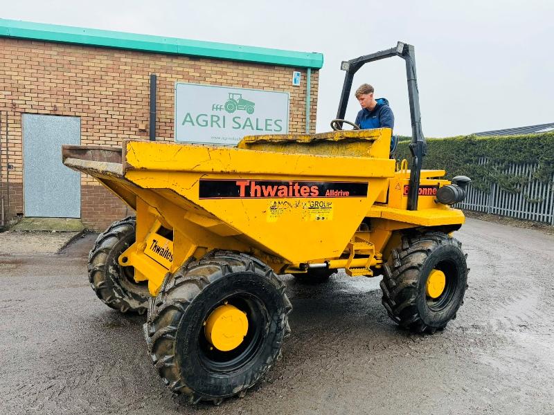 THWAITES 6 TONNE DUMPER*C/W PERKINS ENGINE*VIDEO*