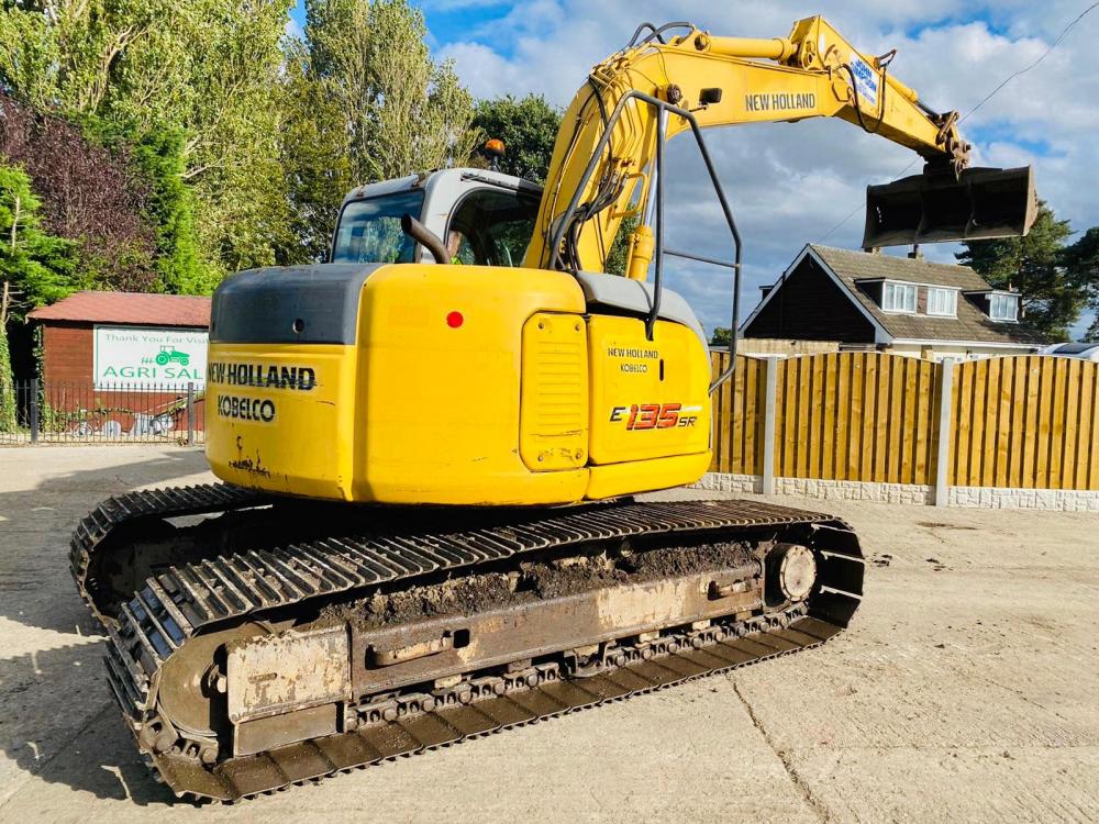 NEW HOLLAND KOBELCO E135SR EXCAVATOR YEAR 2008 ZERO SWING C/W QUICK
