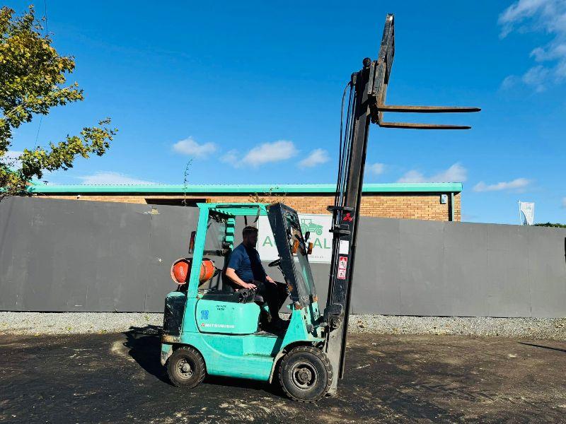 MITSUBISHI CASCADE SIDESHIFT FORKLIFT*C/W PALLET TINES*VIDEO*