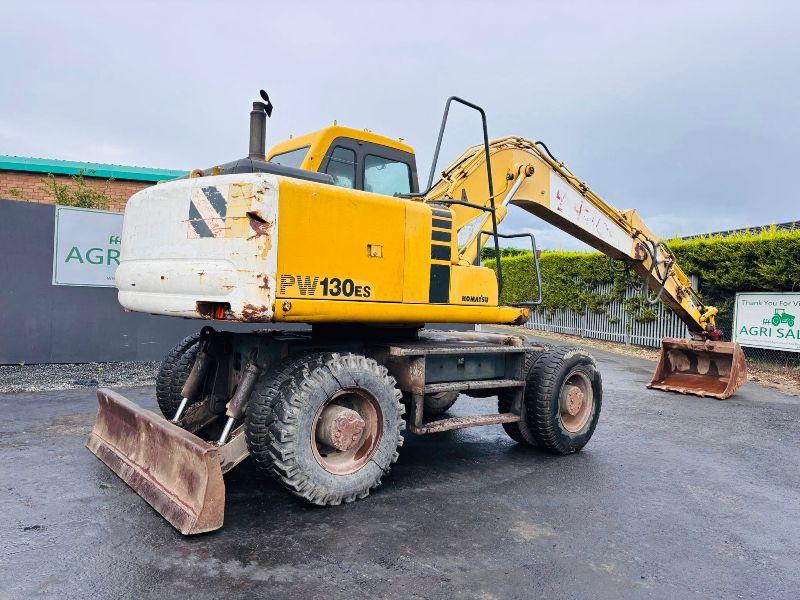 KOMATSU PW130ES 4WD WHEELED EXCAVATOR *C/W BUCKET *VIDEO*