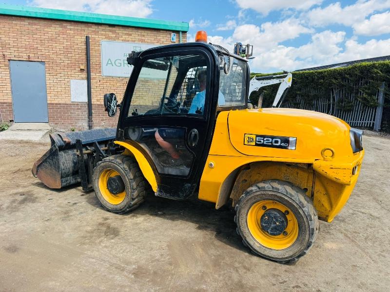 JCB 520-40 LOADALL *C/W BUCKET AND TINES*VIDEO*