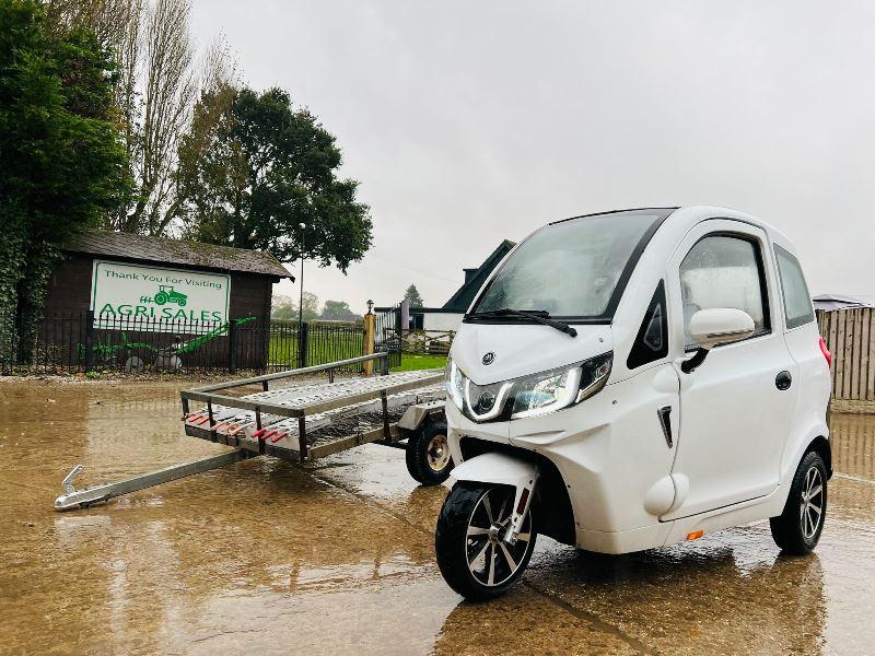 YINJIAN BATTERY POWERED TRICYCLE *YEAR 2021, ROAD REGISTERED* C/W TRAILER *VIDEO*