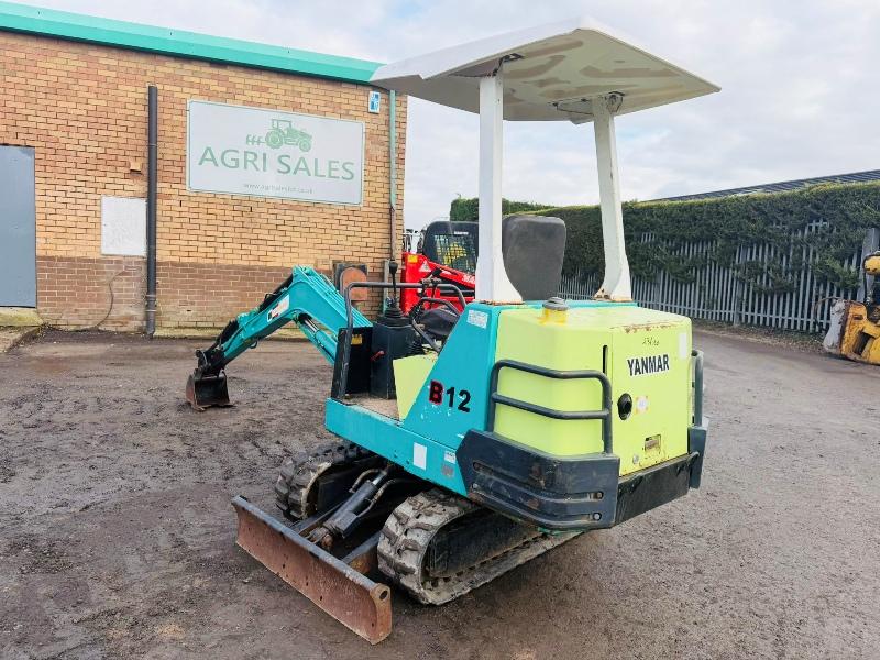 YANMAR B12 RUBBER TRACKED MINI EXCAVATOR*C/W BUCKET*VIDEO*