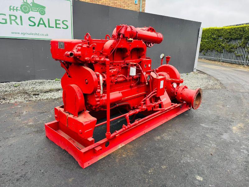 CUMMINGS N-855-F 6 INCH WATER PUMP *C/W 6 CYLINDER ENGINE*VIDEO*