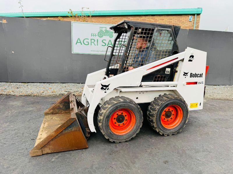 BOBCAT 645 WHEELED SKIDSTEER*C/W BUCKET*3835 HOURS*VIDEO*