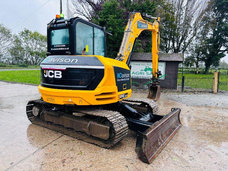 JCB 86C-2 EXCAVATOR *ZERO SWING, YEAR 2021, 2294 HOURS* C/W QUICK HITCH *VIDEO*