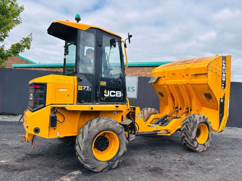 JCB 7FT 7 TONNE STRAIGHT TIP DUMPER* READING 1285 HOURS*YEAR 2018*VIDEO*