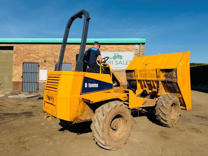 THWAITES 6 TONNE STRAIGHT TIP DUMPER*3141 HOURS*VIDEO*