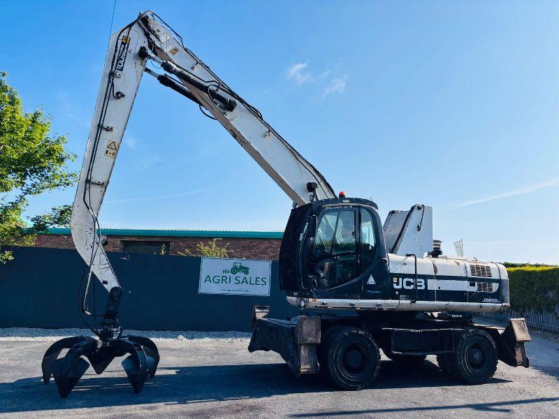 JCB JS200W HIGHRISE CAB SCRAP HANDLER*C/W GRAB*YEAR 2011*VIDEO*