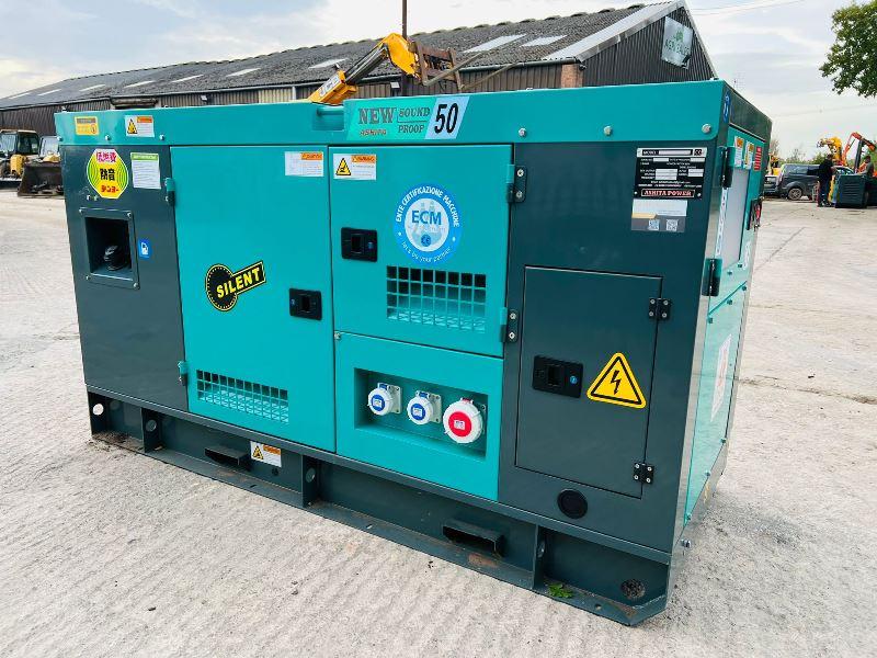 BRAND NEW ASHITA AG3-50 50KVA SILENT RUN GENERATOR *YEAR 2023, CHOICE OF 2*