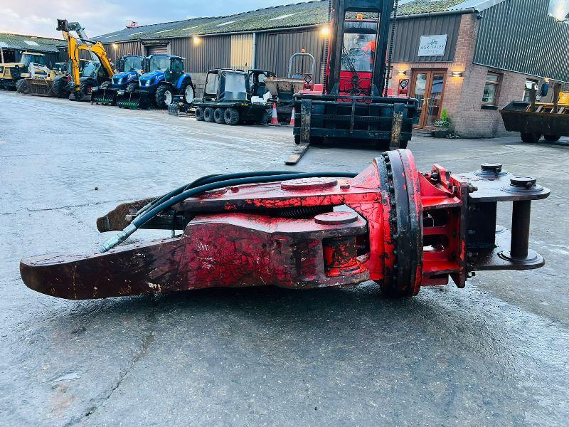 RAMMER COMBI ROTATING SHEAR C/W 80MM PINS & PIPES *VIDEO*
