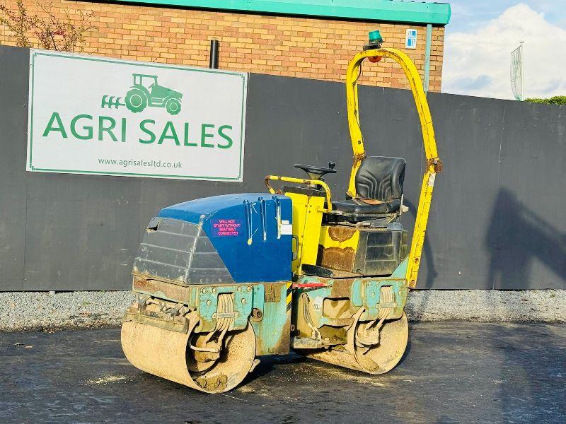 AMMANN AV12-2 DOUBLE DRUM ROLLER*TURNS OVER DIESEL ISSUES*VIDEO*