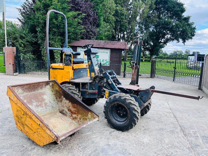 TEREX 4WD DUMPER *4 CYL KUBOTA ENGINE* C/W SKIP AND HYDRAULIC LOG SPLITTER*VIDEO* 