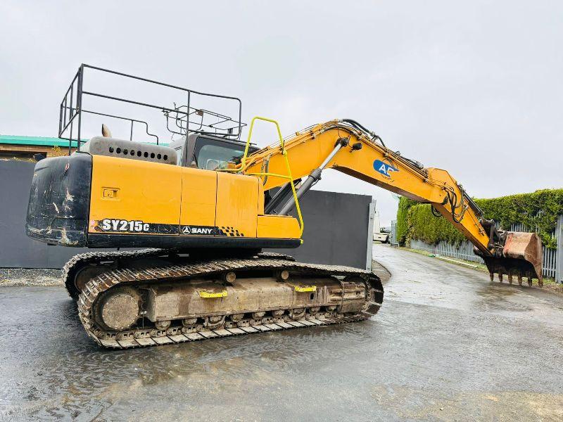 SANY SY215C TRACKED EXCAVATOR*C/W SAFETY GUARDS*VIDEO*
