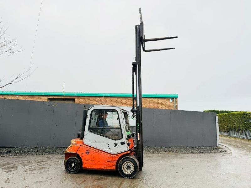 CESAR DRAGO 300 SIDESHIFT FORKLIFT*C/W PALLET TINES*VIDEO*
