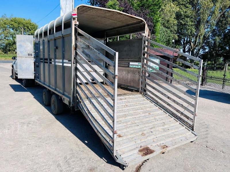 IFOR WILLIAMS TWIN AXLE CATTLE BOX C/W PARTIONING *VIDEO*