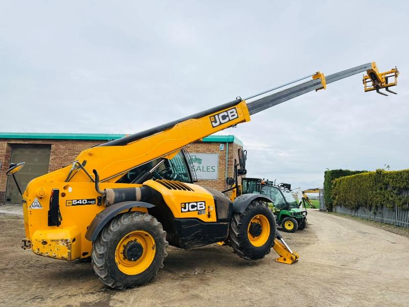 JCB 540-140 HI VIZ 4WD TELEHANDLER*C/W PALLET TINES*YEAR 2017*VIDEO*