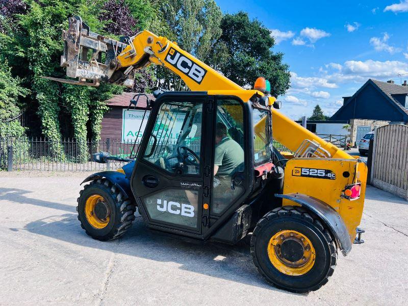 JCB 525-60 HI VIZ 4WD TELEHANDLER *YEAR 2015* C/W PALLET TINES *VIDEO*